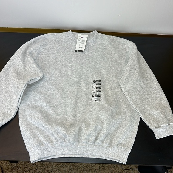 Vintage Womens Pro Spirit Sweatshirt XL Heather Gray Crew Neck NWT - Picture 2 of 13